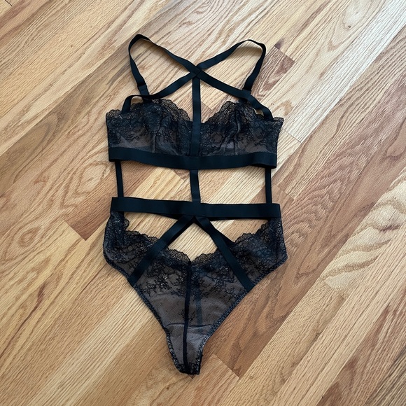 Victoria's Secret Other - Victorias secret Valentine’s Day lingerie one piece strappy bodysuit